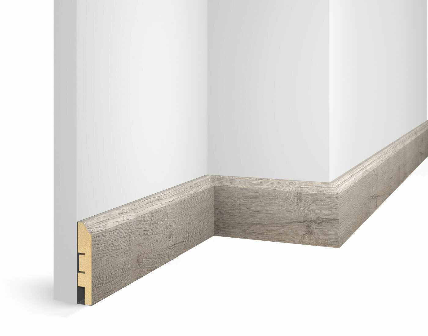 Плинтус МДФ Cosca Decor Экошпон WP07 Дуб Бархатный 2400×80×16